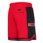 NBA HOUSTON ROCKETS SCRIPT TAIL MEN'S DOUBLE KNIT 2.0 SHORT (RED/BLACK)