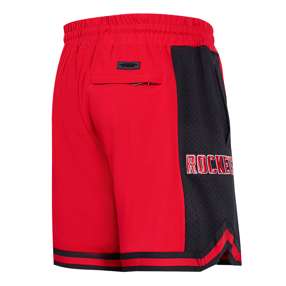 NBA HOUSTON ROCKETS SCRIPT TAIL MEN'S DOUBLE KNIT 2.0 SHORT (RED/BLACK)