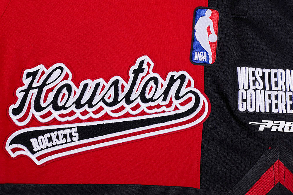 NBA HOUSTON ROCKETS SCRIPT TAIL MEN'S DOUBLE KNIT 2.0 SHORT (RED/BLACK)