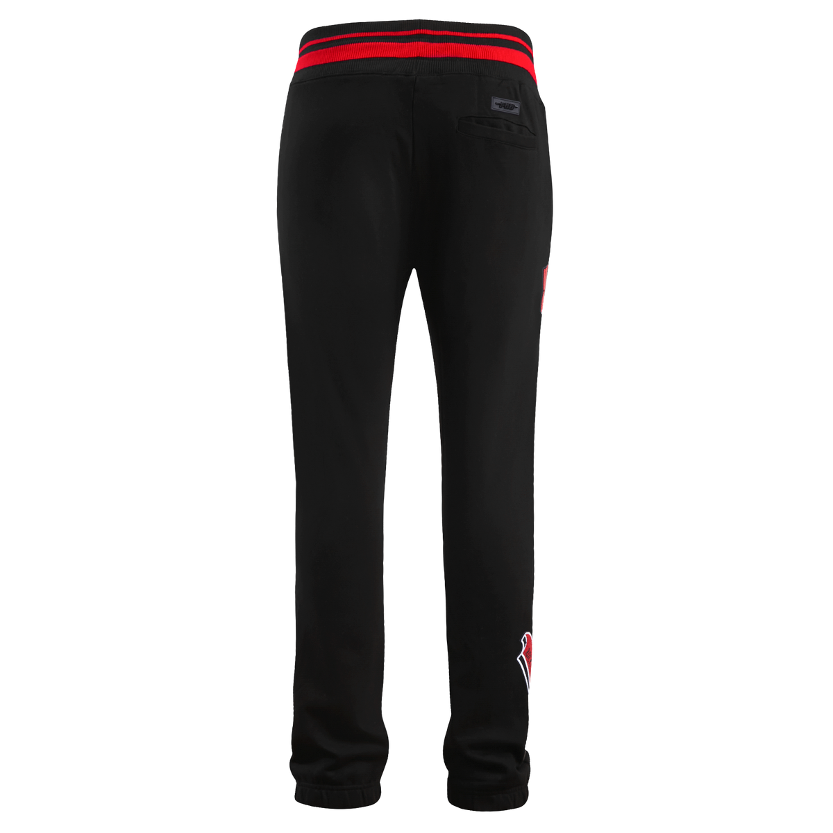 NBA HOUSTON ROCKETS SCRIPT TAIL MEN'S RIB FLEECE SWEATPANT (BLACK/RED/BLACK)