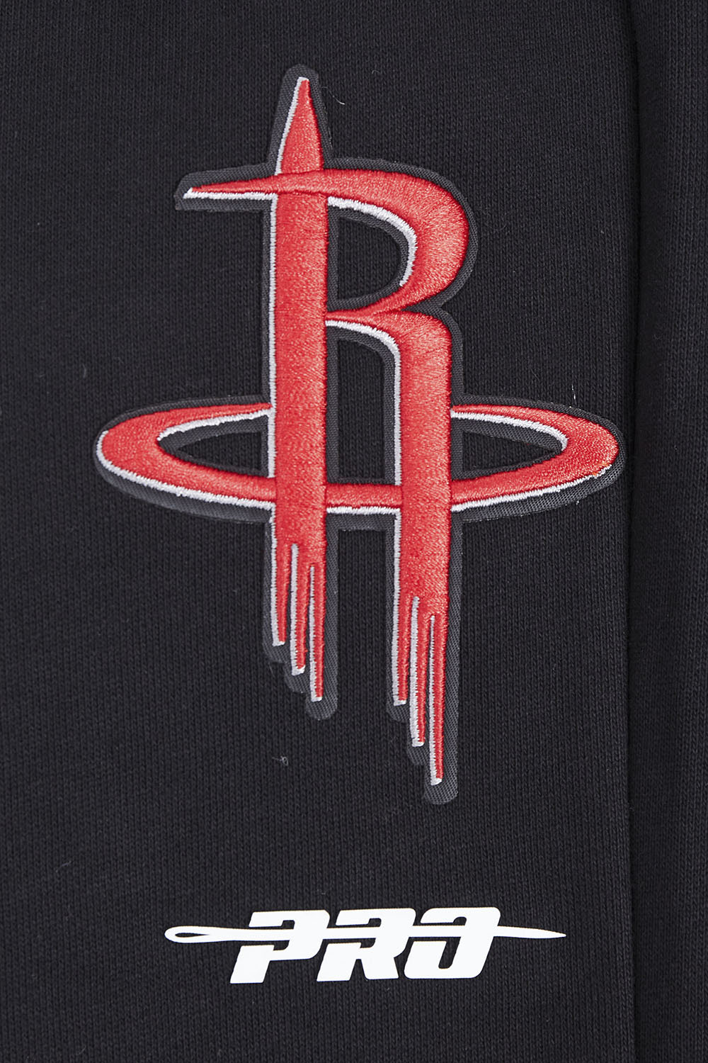 NBA HOUSTON ROCKETS SCRIPT TAIL MEN'S RIB FLEECE SWEATPANT (BLACK/RED/BLACK)