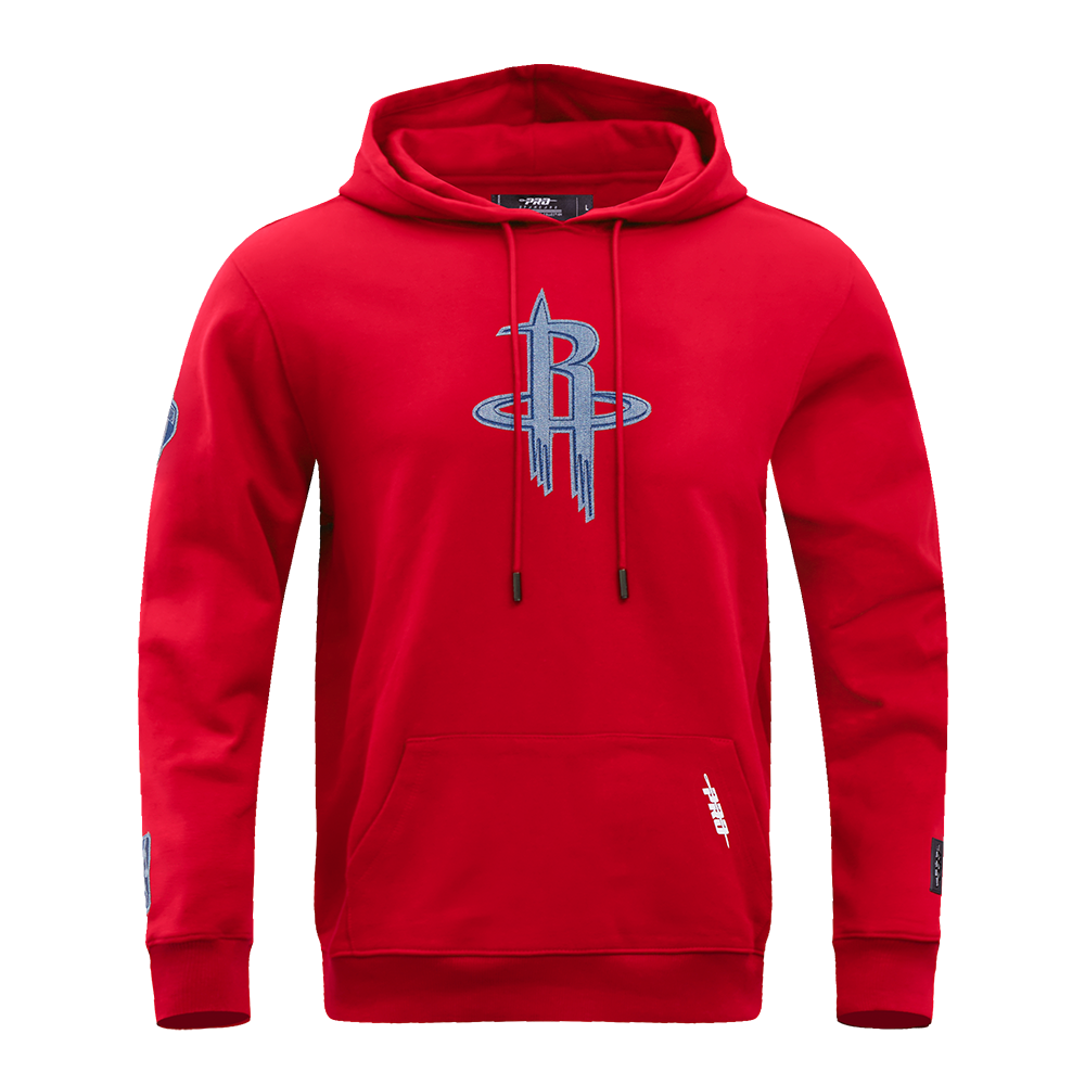 NBA HOUSTON ROCKETS VARSITY BLUES MEN'S PULLOVER HOODIE (RED)