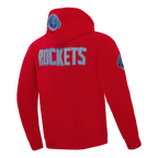 NBA HOUSTON ROCKETS VARSITY BLUES MEN'S PULLOVER HOODIE (RED)