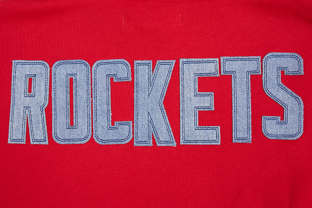 NBA HOUSTON ROCKETS VARSITY BLUES MEN'S PULLOVER HOODIE (RED)