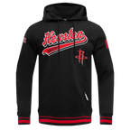 NBA HOUSTON ROCKETS SCRIPT TAIL CHANDAIL À CAPUCHON EN MOLLETON CÔTELÉ POUR HOMME (NOIR/ROUGE/NOIR)