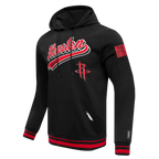 NBA HOUSTON ROCKETS SCRIPT TAIL CHANDAIL À CAPUCHON EN MOLLETON CÔTELÉ POUR HOMME (NOIR/ROUGE/NOIR)