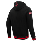NBA HOUSTON ROCKETS SCRIPT TAIL CHANDAIL À CAPUCHON EN MOLLETON CÔTELÉ POUR HOMME (NOIR/ROUGE/NOIR)