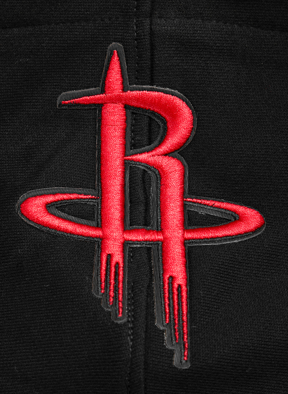 NBA HOUSTON ROCKETS SCRIPT TAIL CHANDAIL À CAPUCHON EN MOLLETON CÔTELÉ POUR HOMME (NOIR/ROUGE/NOIR)