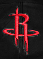 NBA HOUSTON ROCKETS SCRIPT TAIL CHANDAIL À CAPUCHON EN MOLLETON CÔTELÉ POUR HOMME (NOIR/ROUGE/NOIR)
