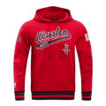 NBA HOUSTON ROCKETS SCRIPT TAIL CHANDAIL À CAPUCHON EN MOLLETON CÔTELÉ POUR HOMME (ROUGE/NOIR)