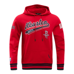 NBA HOUSTON ROCKETS SCRIPT TAIL CHANDAIL À CAPUCHON EN MOLLETON CÔTELÉ POUR HOMME (ROUGE/NOIR)