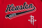 NBA HOUSTON ROCKETS SCRIPT TAIL CHANDAIL À CAPUCHON EN MOLLETON CÔTELÉ POUR HOMME (ROUGE/NOIR)