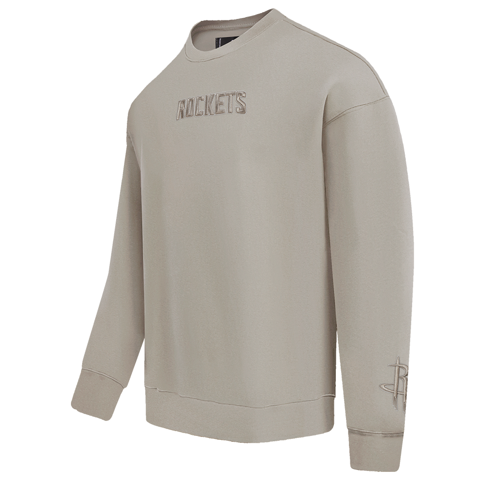 NBA HOUSTON ROCKETS WINGSPAN CHANDAIL À COL ROND EN MOLLETON À ÉPAULES TOMBANTES POUR HOMME (TAUPE)