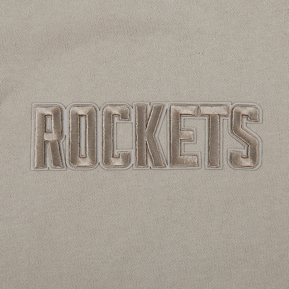 NBA HOUSTON ROCKETS WINGSPAN CHANDAIL À COL ROND EN MOLLETON À ÉPAULES TOMBANTES POUR HOMME (TAUPE)