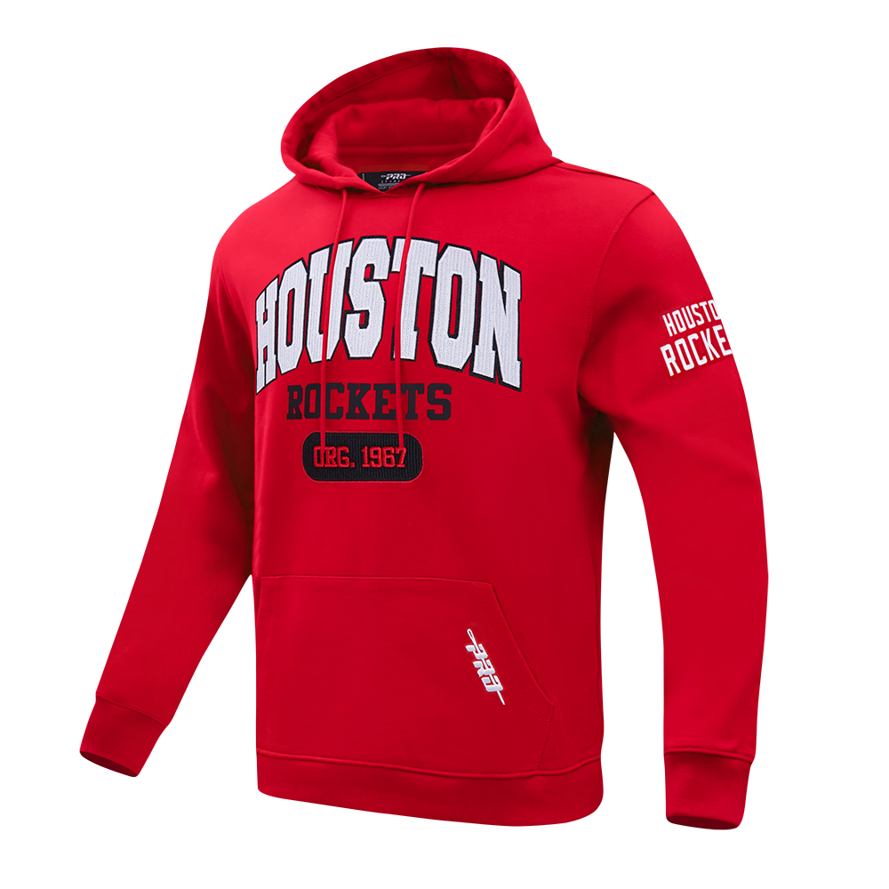 NBA HOUSTON ROCKETS CITY ARCH MEN'S FLC PO HOODIE (RED)