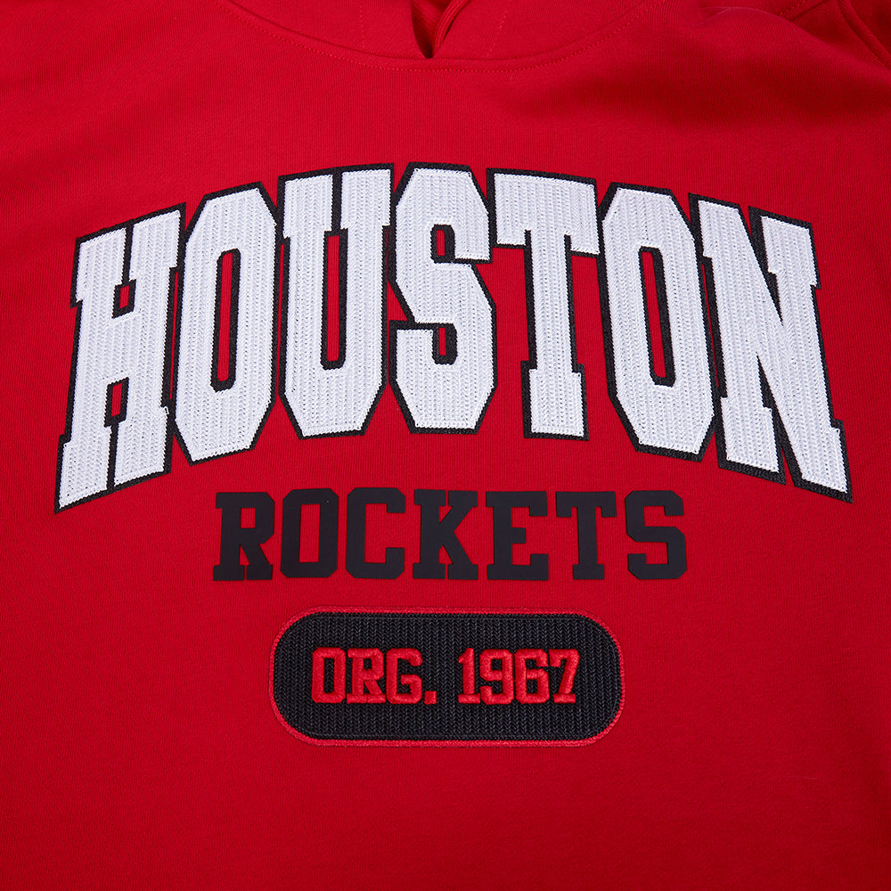NBA HOUSTON ROCKETS CITY ARCH MEN'S FLC PO HOODIE (RED)