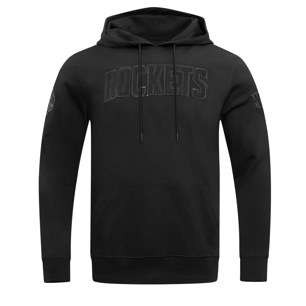 NBA HOUSTON ROCKETS TRIPLE BLACK CHANDAIL À CAPUCHON EN MAILLE DOUBLE POUR HOMME (TRIPLE NOIR HOMME)