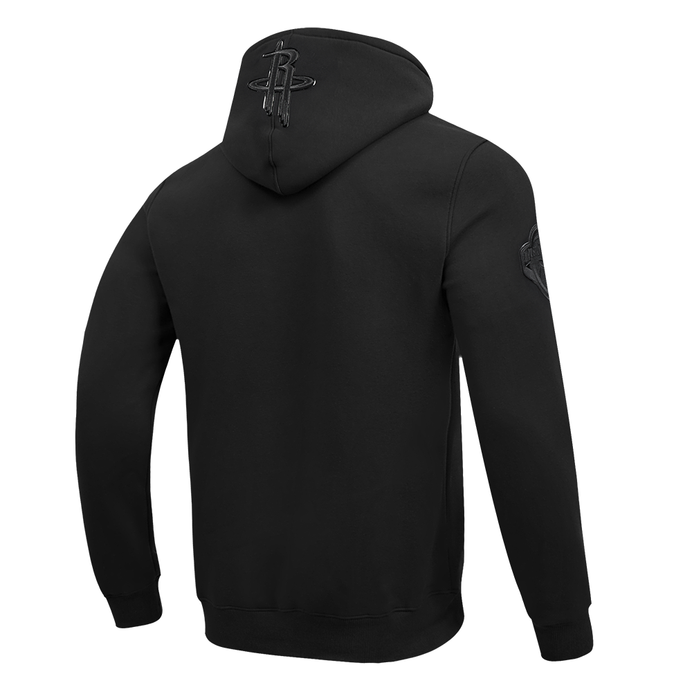 NBA HOUSTON ROCKETS TRIPLE BLACK CHANDAIL À CAPUCHON EN MAILLE DOUBLE POUR HOMME (TRIPLE NOIR HOMME)
