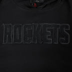 NBA HOUSTON ROCKETS TRIPLE BLACK CHANDAIL À CAPUCHON EN MAILLE DOUBLE POUR HOMME (TRIPLE NOIR HOMME)