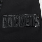 NBA HOUSTON ROCKETS TRIPLE BLACK CHANDAIL À CAPUCHON EN MAILLE DOUBLE POUR HOMME (TRIPLE NOIR HOMME)