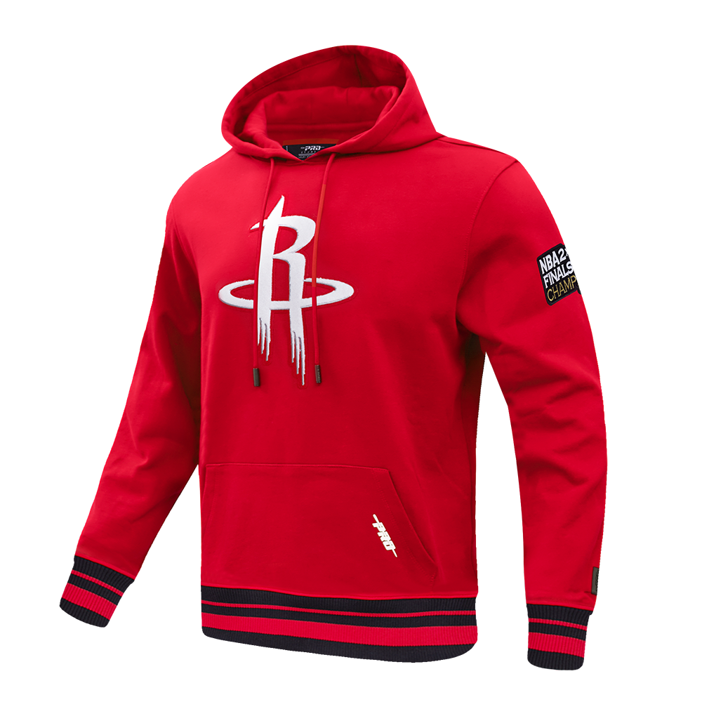 NBA HOUSTON ROCKETS RETRO CLASSIC MEN'S PULLOVER HOODIE (RED/BLACK)