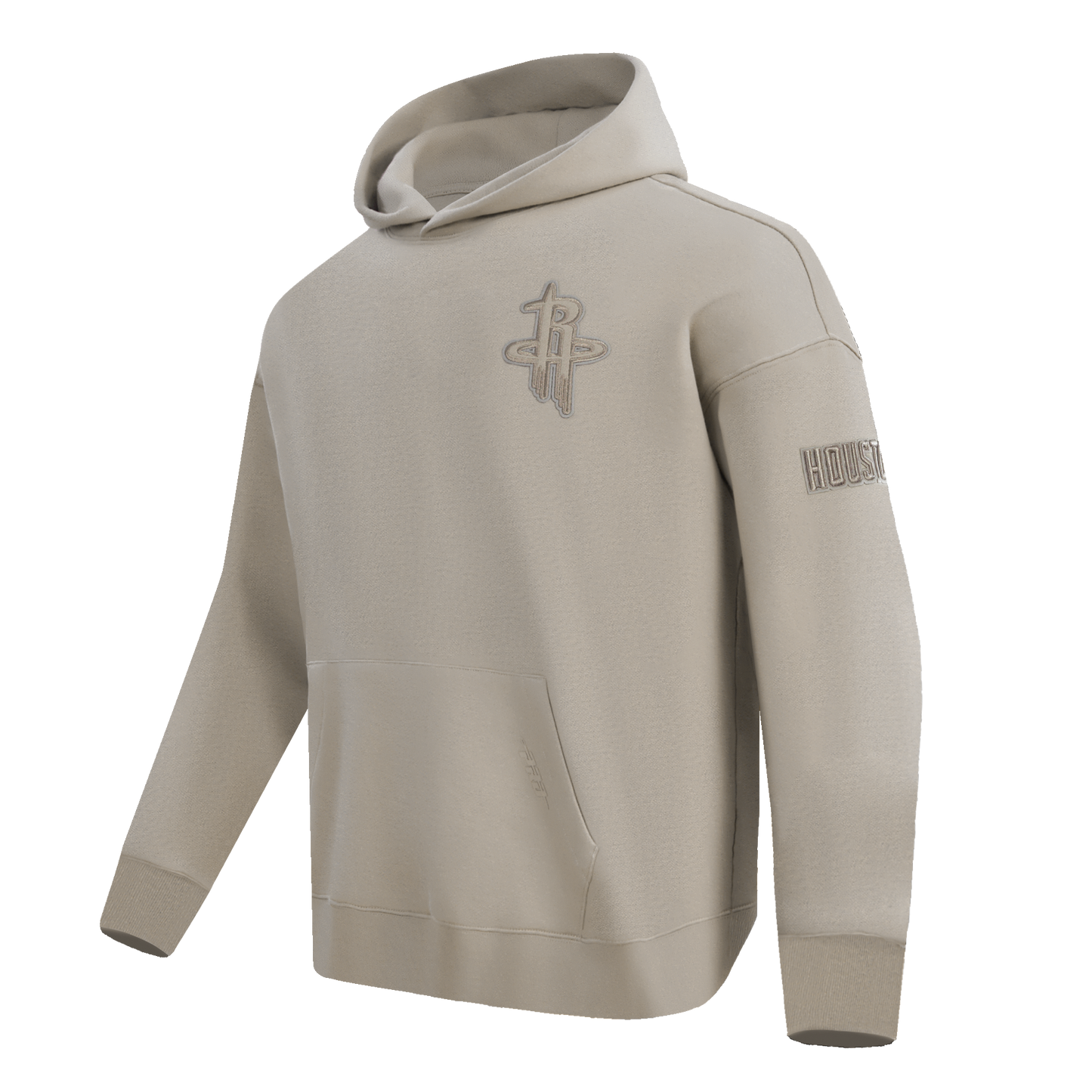 NBA HOUSTON ROCKETS NEUTRAL MEN'S DROP SHOULDER PULLOVER HOODIE (TAUPE)