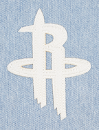 NBA HOUSTON ROCKETS VARSITY BLUES MEN'S DENIM VARSITY JACKET (DENIM/LINEN)