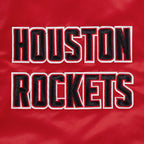NBA HOUSTON ROCKETS RETRO CLASSIC BLOUSON EN SATIN À BORDS CÔTELÉS POUR HOMME (ROUGE/NOIR)