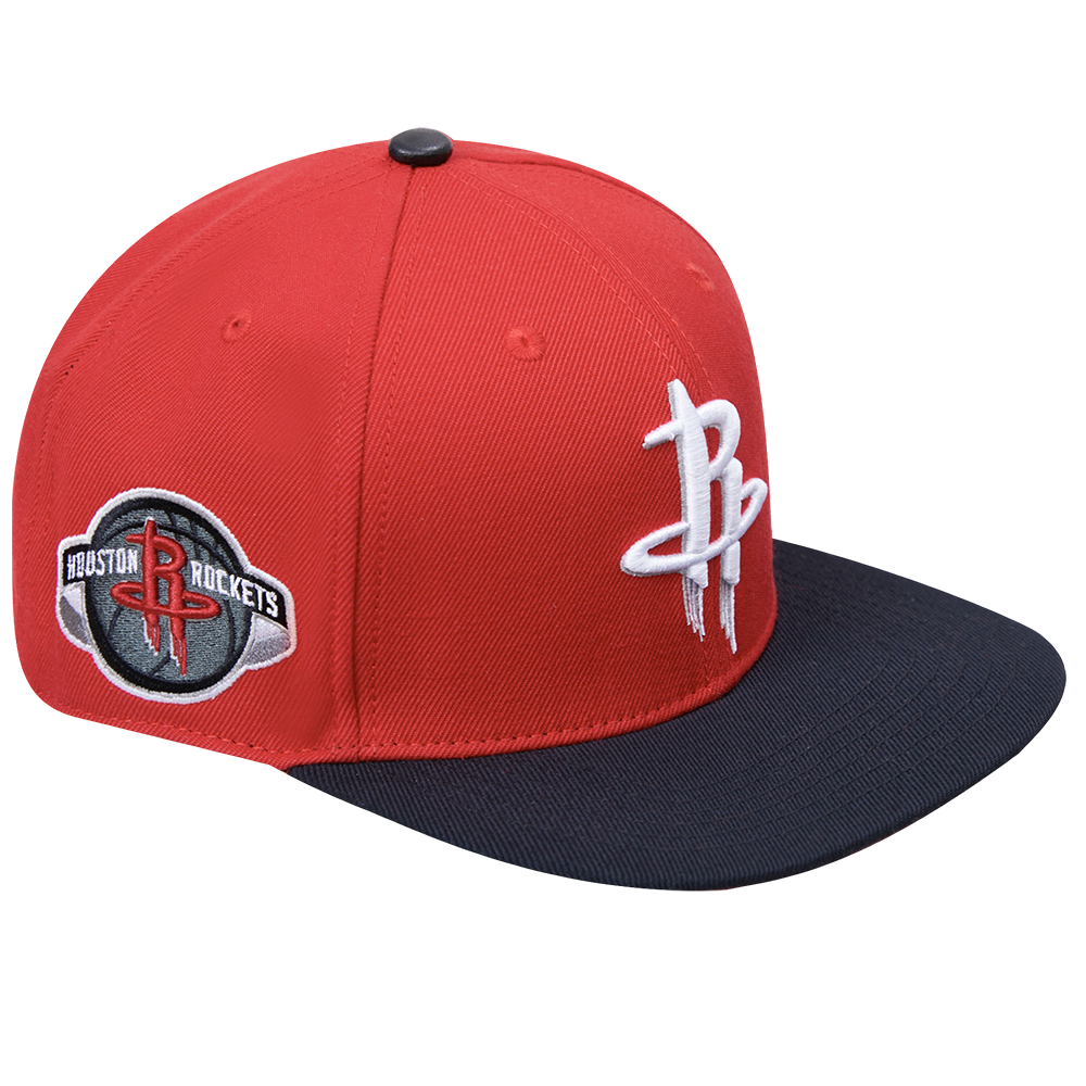 NBA HOUSTON ROCKETS RETRO CLASSIC UNISEXS PRIMARY LOGO WOOL SNAPBACK (BLACK/RED/BLACK)