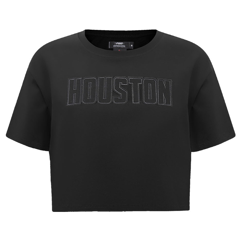 NBA HOUSTON ROCKETS NEUTRAL WOMEN'S BOXY TEE (BLACK)