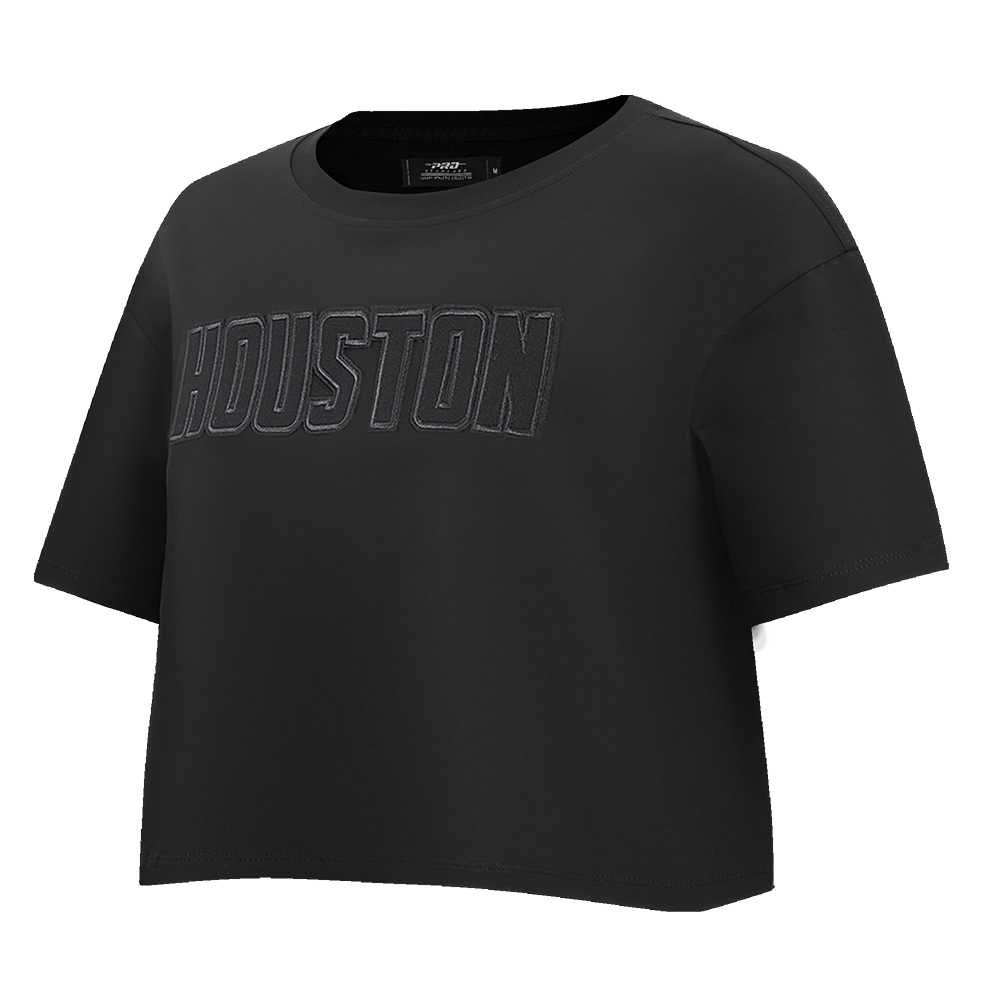 NBA HOUSTON ROCKETS NEUTRAL WOMEN'S BOXY TEE (BLACK)