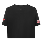 NBA HOUSTON ROCKETS SCRIPT TAIL T-SHIRT EN JERSEY SIMPLE À COUPE CARRÉE POUR FEMME (NOIR)