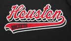 NBA HOUSTON ROCKETS SCRIPT TAIL T-SHIRT EN JERSEY SIMPLE À COUPE CARRÉE POUR FEMME (NOIR)