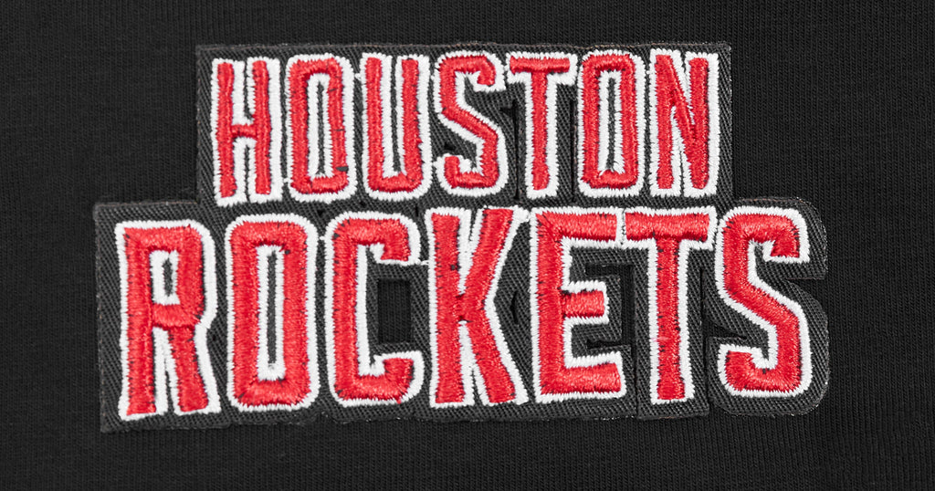 NBA HOUSTON ROCKETS SCRIPT TAIL T-SHIRT EN JERSEY SIMPLE À COUPE CARRÉE POUR FEMME (NOIR)