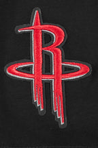 NBA HOUSTON ROCKETS SCRIPT TAIL T-SHIRT EN JERSEY SIMPLE À COUPE CARRÉE POUR FEMME (NOIR)