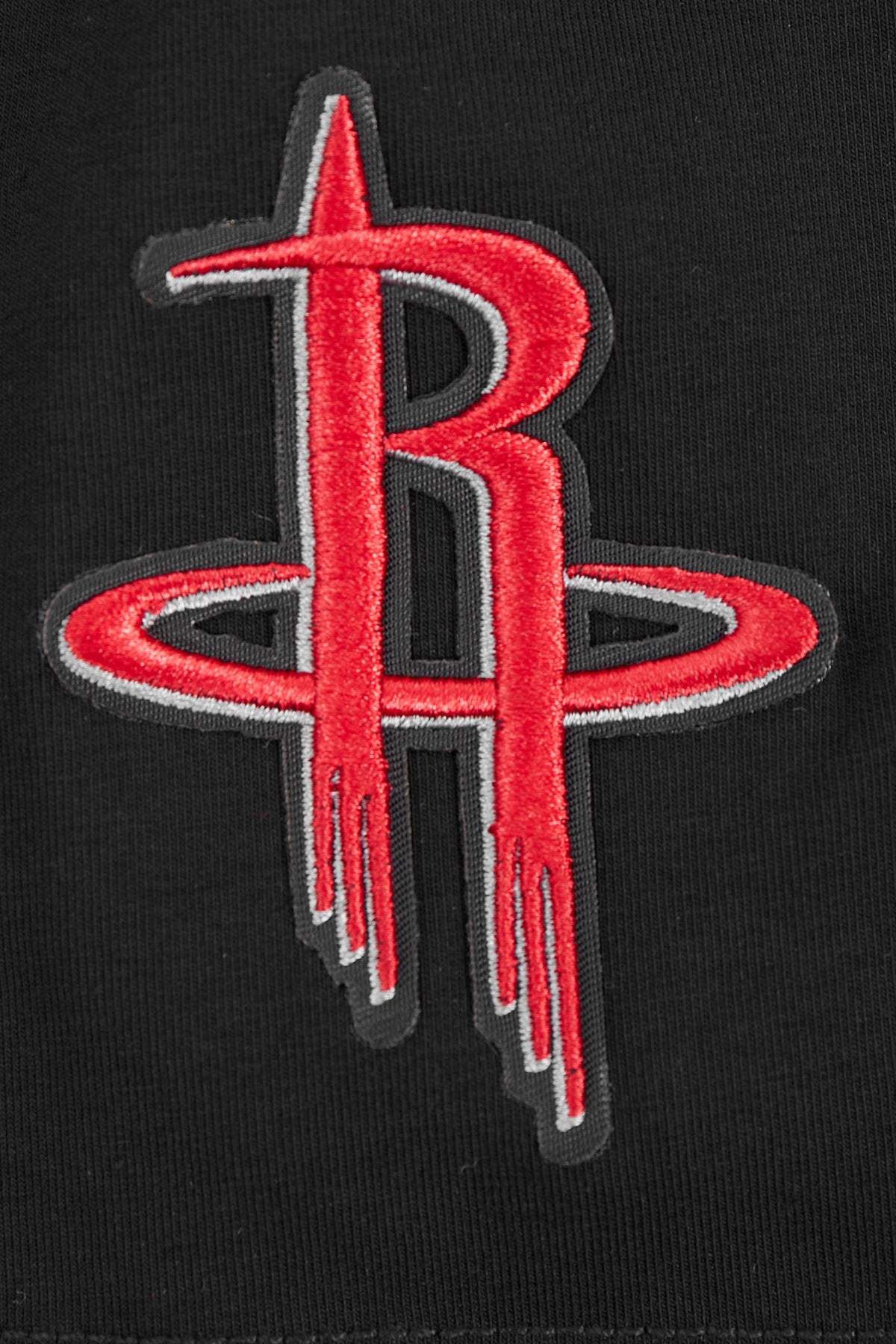 NBA HOUSTON ROCKETS SCRIPT TAIL T-SHIRT EN JERSEY SIMPLE À COUPE CARRÉE POUR FEMME (NOIR)