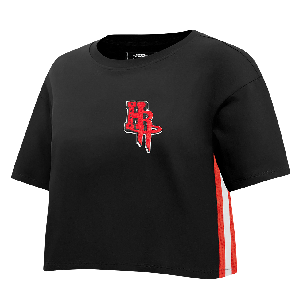 NBA HOUSTON ROCKETS MASHUP WOMEN'S BOXY TEE (BLACK)