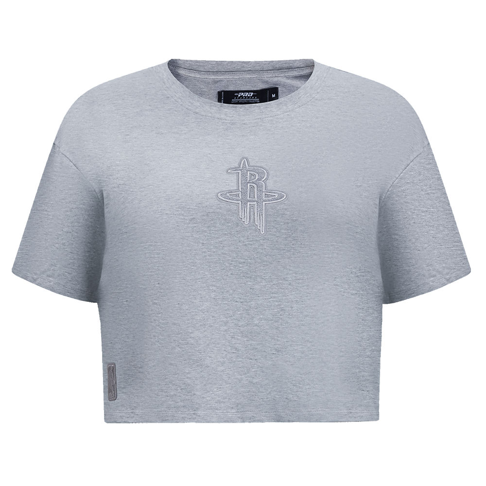 NBA HOUSTON ROCKETS REVERSE FRENCH TERRY WOMEN'S SJ BOXY TEE (DARK HEATHER GRAY)