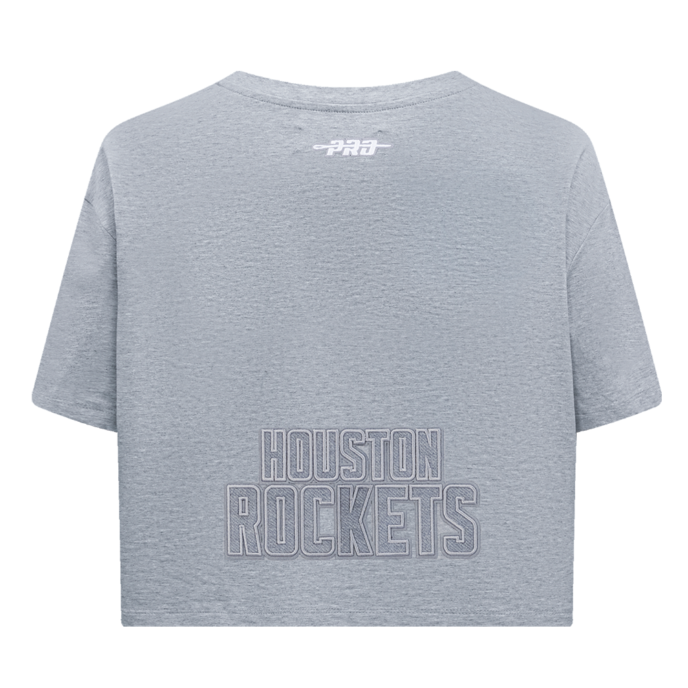 NBA HOUSTON ROCKETS REVERSE FRENCH TERRY WOMEN'S SJ BOXY TEE (DARK HEATHER GRAY)