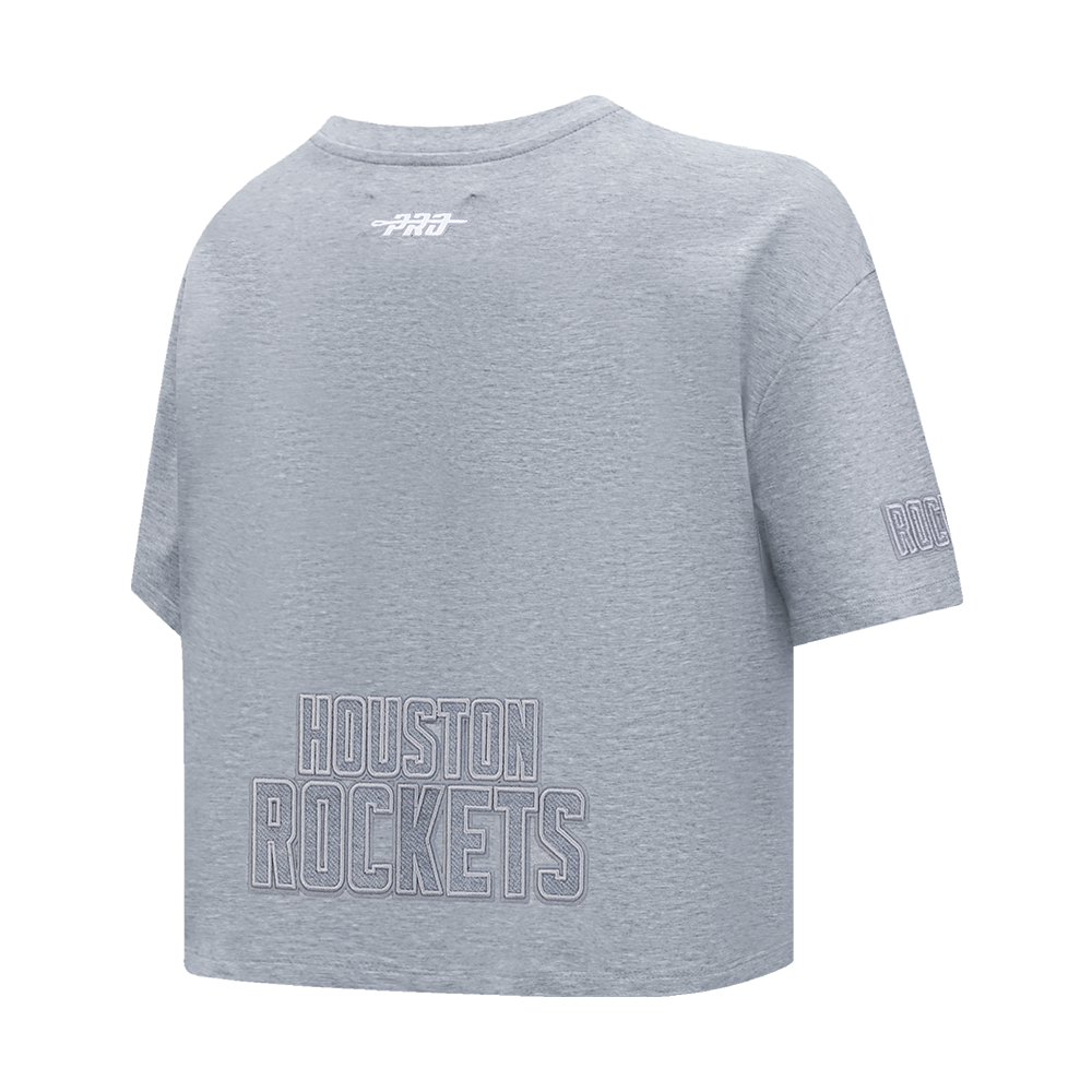 NBA HOUSTON ROCKETS REVERSE FRENCH TERRY WOMEN'S SJ BOXY TEE (DARK HEATHER GRAY)