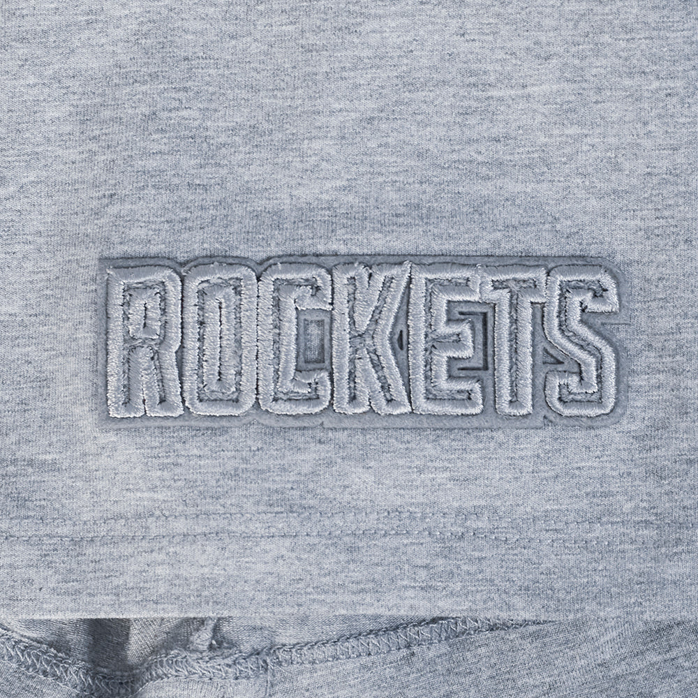 NBA HOUSTON ROCKETS REVERSE FRENCH TERRY WOMEN'S SJ BOXY TEE (DARK HEATHER GRAY)