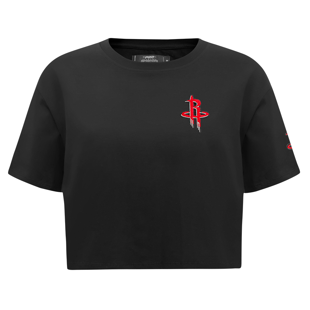 NBA HOUSTON ROCKETS CLASSIC WOMEN'S BOXY TEE (BLACK)