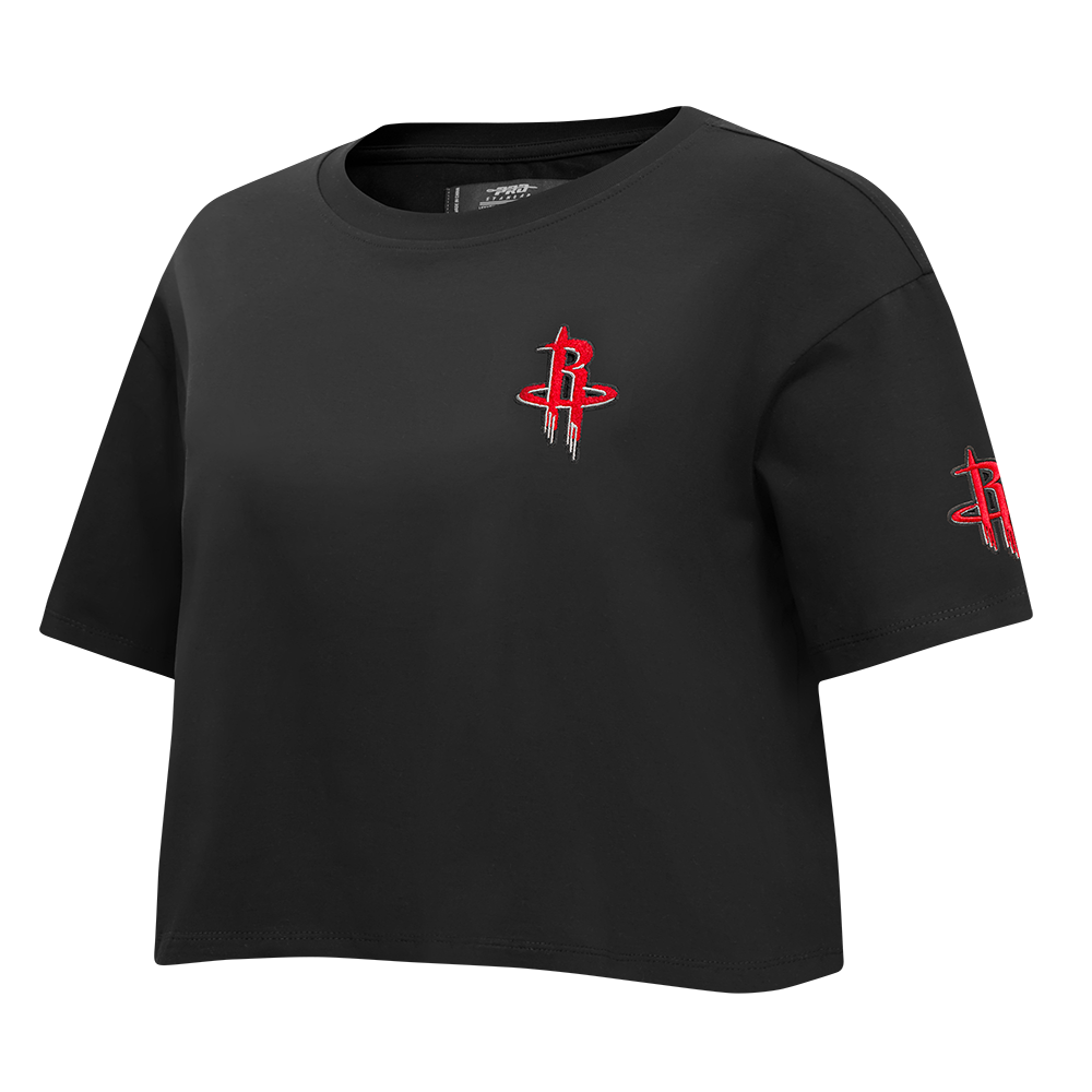 NBA HOUSTON ROCKETS CLASSIC WOMEN'S BOXY TEE (BLACK)