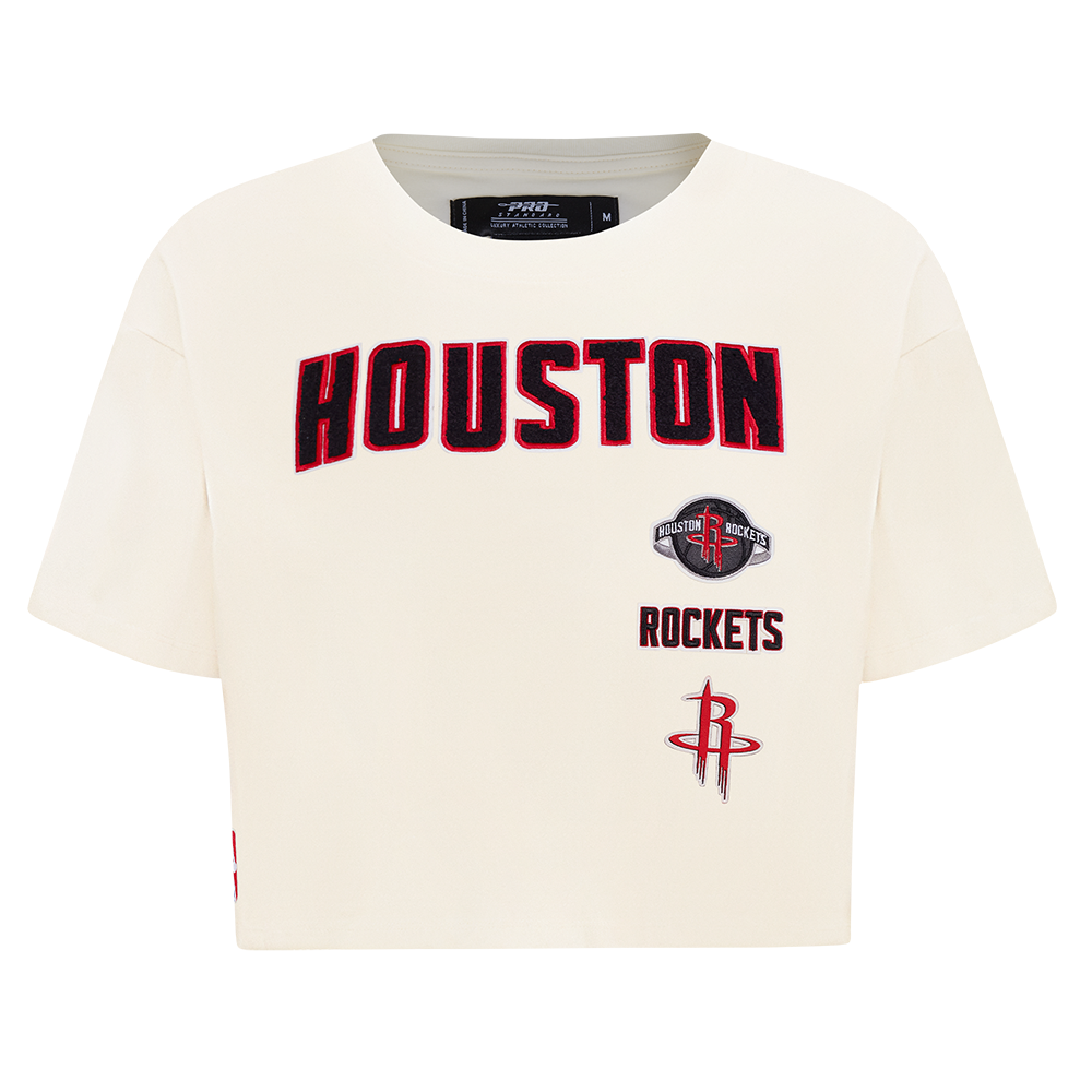 NBA HOUSTON ROCKETS RETRO CLASSIC WOMEN'S BOXY TEE (EGGSHELL)