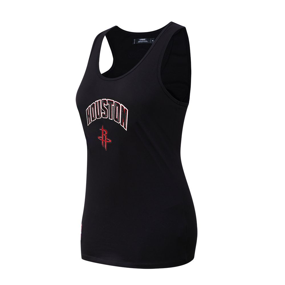 NBA HOUSTON ROCKETS CLASSIC WOMEN'S RELAXED FIT RACERBACK (BLACK)