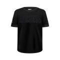 NBA HOUSTON ROCKETS TRIPLE BLACK BIG BOY'S SS STRIPED RIB TEE (JET BLACK)