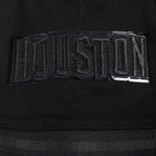 NBA HOUSTON ROCKETS TRIPLE BLACK BIG BOY'S SS STRIPED RIB TEE (JET BLACK)