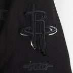 NBA HOUSTON ROCKETS TRIPLE BLACK BIG BOY'S SS STRIPED RIB TEE (JET BLACK)