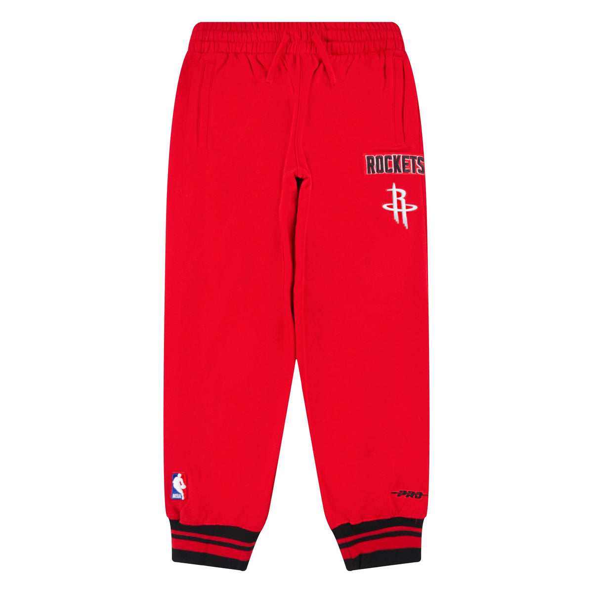 NBA HOUSTON ROCKETS RETRO CLASSIC PANTALON OUATÉ EN MOLLETON CÔTELÉ POUR GARÇON JUNIOR (ROUGE/NOIR)