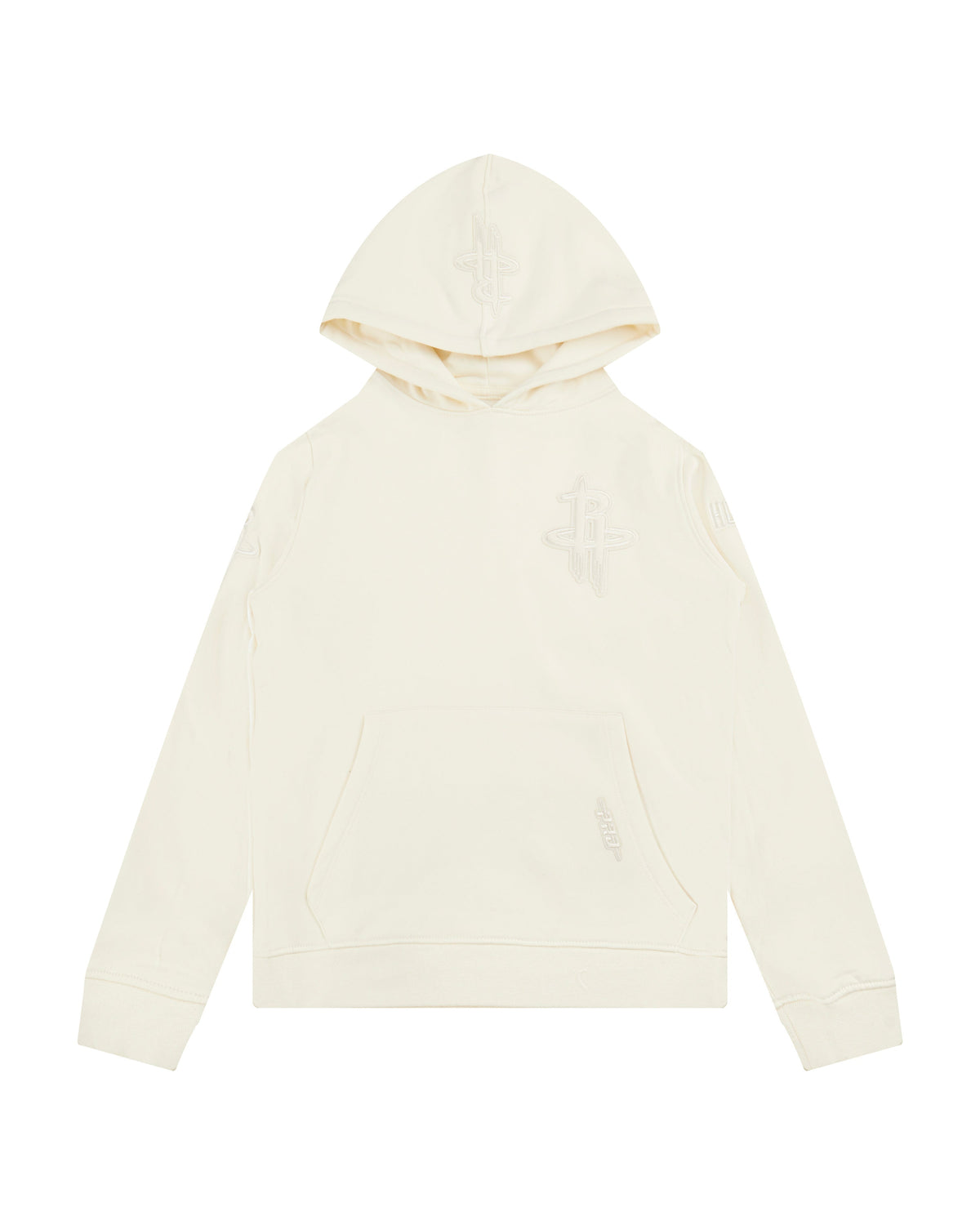 NBA HOUSTON ROCKETS NEUTRAL BIG BOY'S FLEECE PULLOVER HOODIE (EGGSHELL)